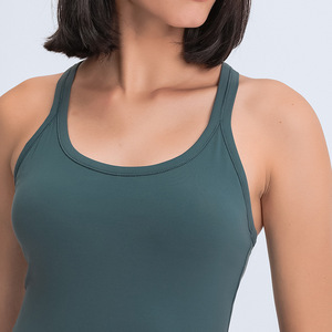 Débardeur blanc serré femmes Yoga Lulu Spandex haut débardeur pour femme Yoga - Product Image 3