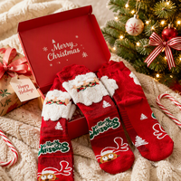 Chaussettes de Noël en coton peigné, motif dessin animé, respirantes, écologiques, unisexe, taille unique