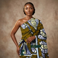 Kain Batik Dobby Katun Afrika 100% Tenun Poplin, Disisir, Dua Sisi, Bernapas, untuk Pakaian Anak Laki-laki & Perempuan (Grosir)