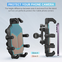 Support de téléphone antichoc en alliage d'aluminium pour vélo, antivol, flexible, réglable en hauteur, pare-soleil, pour moto