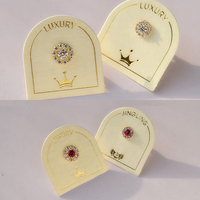 Boucles d'oreilles Gaby, design unique haut de gamme, or massif 14 carats, tournesol, rubis rouge, zircon, pour femme, piercing, bijoux de corps
