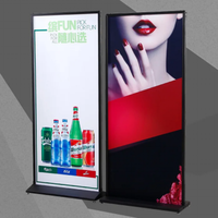 Nouveau design Présentoir en métal sur pied Présentoir de publicité pour affiches double face Présentoir de support publicitaire