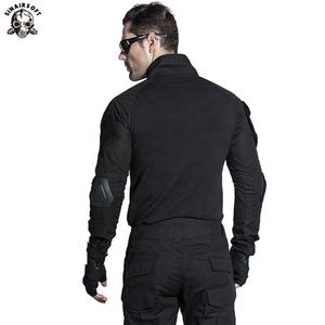 Uniforme de Combate Táctico BDU, Traje de Caza con Protectores de Rodilla y Codo, Camisa y Pantalones Tácticos Negros - Product Image 5