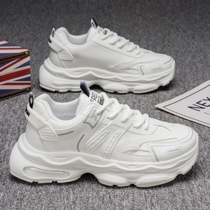 Chaussures de sport tendance style basketball pour hommes, baskets décontractées de marche et de course, respirantes en maille, pour l'extérieur, à semelle épaisse - Product Image 5