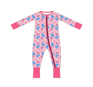 Vente en gros OEM ODM de pyjamas en bambou pour enfants vêtements pour nouveau-nés avec fermeture éclair bidirectionnelle <span class=keywords><strong>Pat</strong></span> <span class=keywords><strong>Pat</strong></span> Noël pour enfants vêtements pour bébés ensemble de vêtements pour bébés - Product Image 1