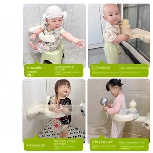Support de Bain Portable pour Tout-Petits Anti-Chute avec Poignée, Aide Multifonctionnelle pour le Lavage des Fesses de Bébé à Domicile - Product Image 3