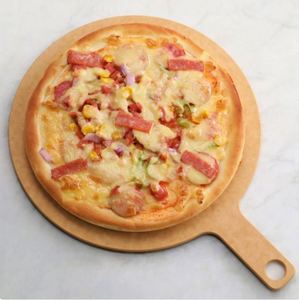 Planche à découper ronde en fibre de bois pour la cuisine, passe au lave-vaisselle, antidérapante, épaisseur 0,6 cm, non toxique - Product Image 4