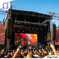 Plataforma de Escenario para Giras Globales, Estructura de Armazón de Aluminio con Pernos de Montaje Rápido para Conciertos en Interiores y Exteriores