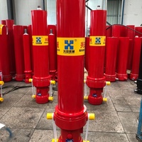Crics hydrauliques télescopiques à 4 étages pour camions à benne