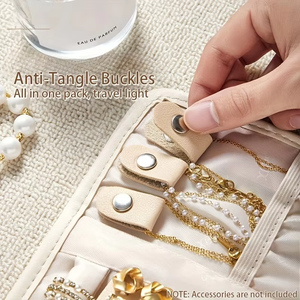 Portable <b>Envelope</b> Style Jewelry Storage Bag Foldable Travel Organizer for Necklaces Earrings Rings - Product Image 5