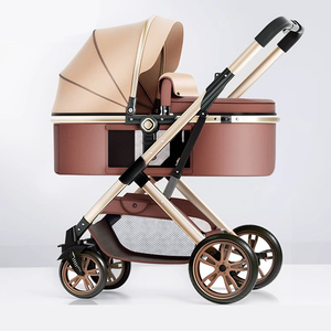Coches Para <span class=keywords><strong>Bebe</strong></span> High Landscape Cochecito de bebé con asiento de coche Plegable Bidireccional Push Baby Trolley - Product Image 4