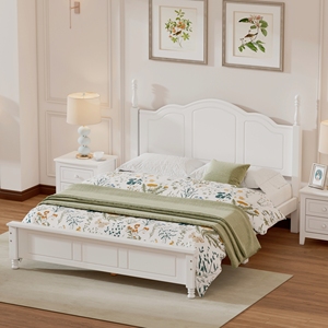 Base de Cama Moderna de Madera Maciza Tamaño Queen con Soporte de Láminas de Madera Ecológicas para Dormitorio - Product Image 2