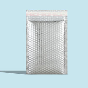 Film en aluminium argenté épaissi, 15cm x 20cm + 4 sacs à bulles, sacs express, sacs d'emballage cosmétique, vente en gros - Product Image 1