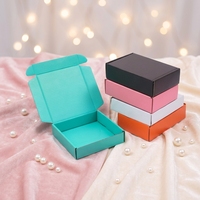 Boîte d'expédition postale en carton ondulé rose personnalisée pour produits cosmétiques, emballage de produits de beauté avec impression de logo