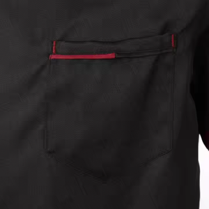 เสื้อเชฟแบบยูนิเซ็กซ์ ผ้าทวิลโพลีคอตตอน รับผลิตแบบ OEM&ODM พร้อมปักโลโก้ตามสั่ง สำหรับร้านอาหาร สวมใส่สบาย ทนทาน ระบายอากาศได้ดี ดีไซน์คลาสสิก - Product Image 5