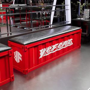 Endüstriyel stil Trendy uzun tezgah oyma gravür tekniği süt çay dükkanları için ayakkabı depolama çubuğu bekleyen alanlar Metal el sanatları - Product Image 4