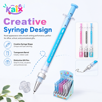 Stylo gel fantaisie en forme de seringue KAIX Fun Design Factory Direct, écriture fluide, idéal pour les récompenses en classe