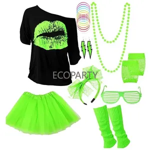 <span class=keywords><strong>Disfraz</strong></span> de Mujer para Cosplay, Tema de los 80, Fiesta Retro, <span class=keywords><strong>Disfraz</strong></span> de Halloween, <span class=keywords><strong>Disfraz</strong></span> Sexy de Mujer, Camiseta de Anime - Product Image 5
