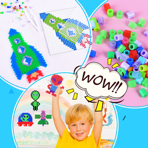 ชุดลูกปัดฟิวส์เรืองแสงสำหรับเด็กของเล่น DIY ชุดลูกปัดฟิวส์เรืองแสง14สี4500ชิ้น - Product Image 5