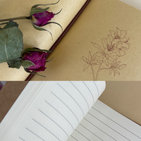 Carnet de notes A6 en cuir PU gravé, style rétro, journal de voyage, agenda portable, bloc-notes pour la fête des Mères - Offre Spéciale