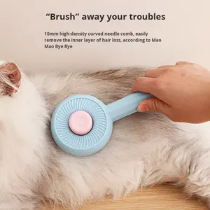 Cepillo de Aseo para Mascotas con Diseño de Espiral y Estilo de Dibujos Animados, Herramienta Autolimpiante de Plástico Ecológico para Eliminar el Pelo Suelto y Masajear Perros - Product Image 1