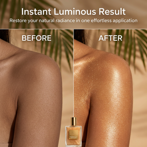 Iluminador de Maquillaje Natural Orgánico Personalizado HKH, Iluminador Facial Brillante, Bronceador Perlado Blanco, Oro Rosa, Brillo para la Piel, Aceite Corporal Líquido - Product Image 4