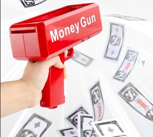 Pistola de Dinero Electrónica de Juguete ABS, Lanzador de Billetes para Fiestas y Eventos, con 100 Billetes por Pieza, Unisex - Product Image 1