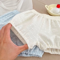 Ensemble d'été pour bébé fille, haut sans manches en dentelle à carreaux, short Bloom, costume 2 pièces, vêtements à la mode pour enfants