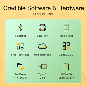 Máy In Nhãn Không Mực 2 Inch Răng Xanh Android IOS DP26 Máy Thẻ Giá Không Dây Cầm Tay - Product Image 5