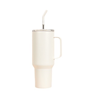 Vaso Térmico de Acero Inoxidable Estilo Europeo de 40 oz con Asa y Pajita, 6 Colores, para Uso en Coche - Product Image 6