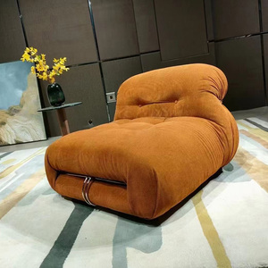 Thiết kế hiện đại phòng chờ ghế đồ nội thất mềm phòng khách đơn Sofa ghế cho khách sạn Bắc Âu phòng ngủ nhung nâu giọng ghế - Product Image 3