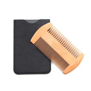 Estuche/bolsa para peines, funda protectora de cuero PU para peines, bolsa de almacenamiento para tijeras y peines de peluquería, personalizable. - Product Image 2
