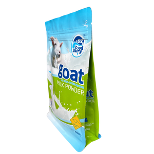 Bolsas de Embalaje Personalizadas de Plástico y Aluminio al por Mayor, Bolsa de Fondo Plano Cuadrada con Cierre de Cremallera de 8 Lados para Envasado de Polvo - Product Image 1