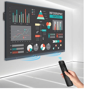 Tableau interactif intelligent grand format 100/110 pouces avec écran tactile, tableau blanc SKD pour l'éducation/<span class=keywords><strong>le</strong></span> bureau, 50 points de contact, tout-en-un - Product Image 3