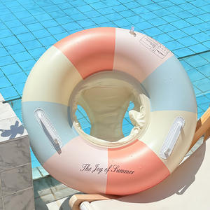 Flotador de Bebé Retro con Bloques de Color y Asa, Asiento Inflable Engrosado para Piscina y Parque Acuático, para Niños de 1 a 5 Años - Product Image 3