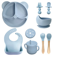 Bavoirs en silicone personnalisés, cuillère, bol, assiette imperméable pour bébé, ensembles de vaisselle, vaisselle en silicone pour enfants, vaisselle de table pour enfants