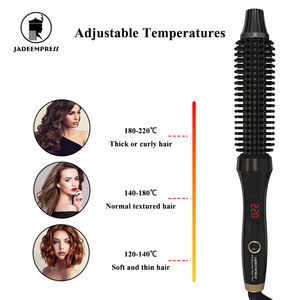 Peine caliente eléctrico con revestimiento de cerámica para cabello liso y <span class=keywords><strong>rizado</strong></span>, pantalla LCD, cepillo de rizadores con Control de temperatura - Product Image 3