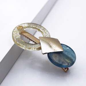 Accessoires de <span class=keywords><strong>cheveux</strong></span> Clips Rond Or Diamant En Forme de Bec De Canard Bling <span class=keywords><strong>Cheveux</strong></span> Clips - Product Image 2