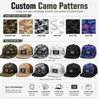 Gorra de Visera Plana con Camuflaje Personalizado y Logotipo Bordado en 3D, Gorra Snapback de Camuflaje para Marcas de Ropa Urbana y Clubes al Aire Libre