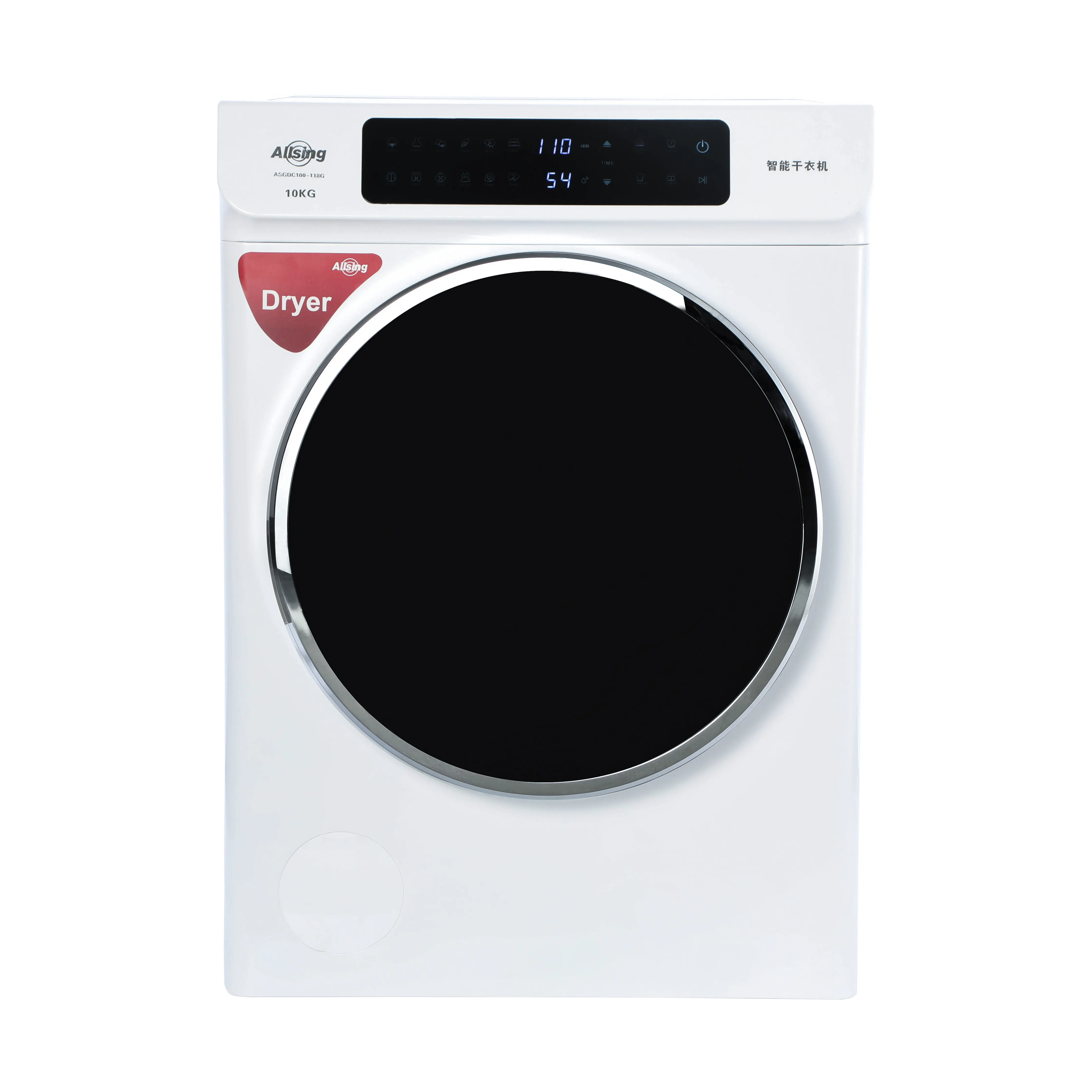Secador de ropa de acero inoxidable, Máquina secadora de 7kg-9kg para hogar/Hotel/apartamento, Panel de Control eléctrico