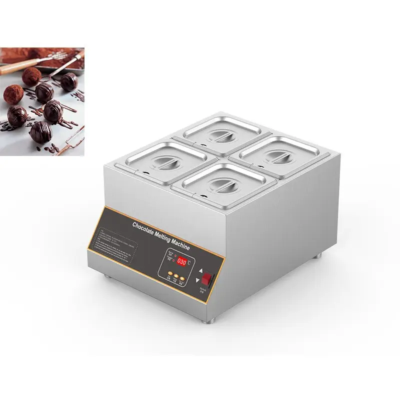 Machine de fusion de chocolat de beurre de chauffage d'air de panneau d'affichage numérique 2023 avec 1/2/4 cylindres
