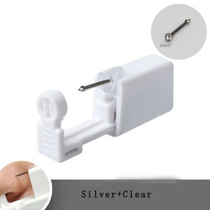 Pistola de Piercing estéril desechable para nariz, Kit de acero quirúrgico incorporado, 2mm, CZ - Product Image 3
