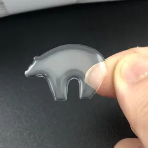 Promotional Gift Bear Shape Clear 3D Epoxy Domed Gel Stickers / Bear Epoxy Stickers