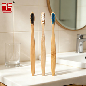 Encuentra un cepillo de dientes de bambú ecológico similar - Cepillo de dientes de madera natural con cerdas medianas, libre de BPA, para adultos - Product Image 1