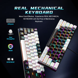 98 Keys Detachable Wired/Wireless Waterproof Mechanical Feel <b>Keyboard</b> RGB with PBT Side-Lit Keycaps & Screen Knob for PC/Mac - Product Image 4