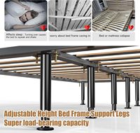 Pied de support central réglable en hauteur pour cadre de lit, pied de support robuste pour sommier central, pieds de meuble pour cadre de lit