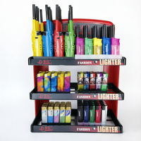 Présentoir à Briquets et Cigarettes Personnalisable 2026 – Support Lumineux Coloré à 3 Niveaux en Acrylique pour Briquets et Cigares – Grande Vente