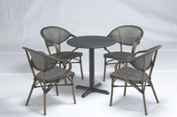 Ensemble table et chaises de patio de jardin extérieur en aluminium de haute qualité