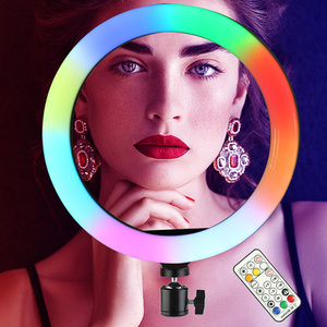 <span class=keywords><strong>2021</strong></span> vente chaude 26cm 10 "anneau lumineux 20w réglable arc-en-ciel anneau lumineux Selfie rvb anneau lumineux pour le maquillage - Product Image 5