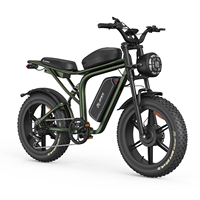 Bicicleta Eléctrica JANSNO de Doble Suspensión y Doble Motor, 48V 37AH, Batería de Litio Doble, Estilo Vintage, Neumáticos Anchos, JANSNO X80, Stock en la UE y Alemania